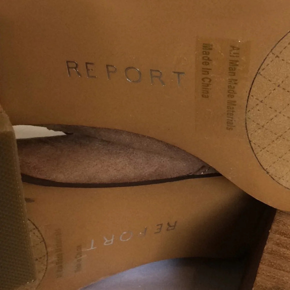 NWT Report Tan Studded Open-Toe Booties Size 10 - Picture 9 of 10